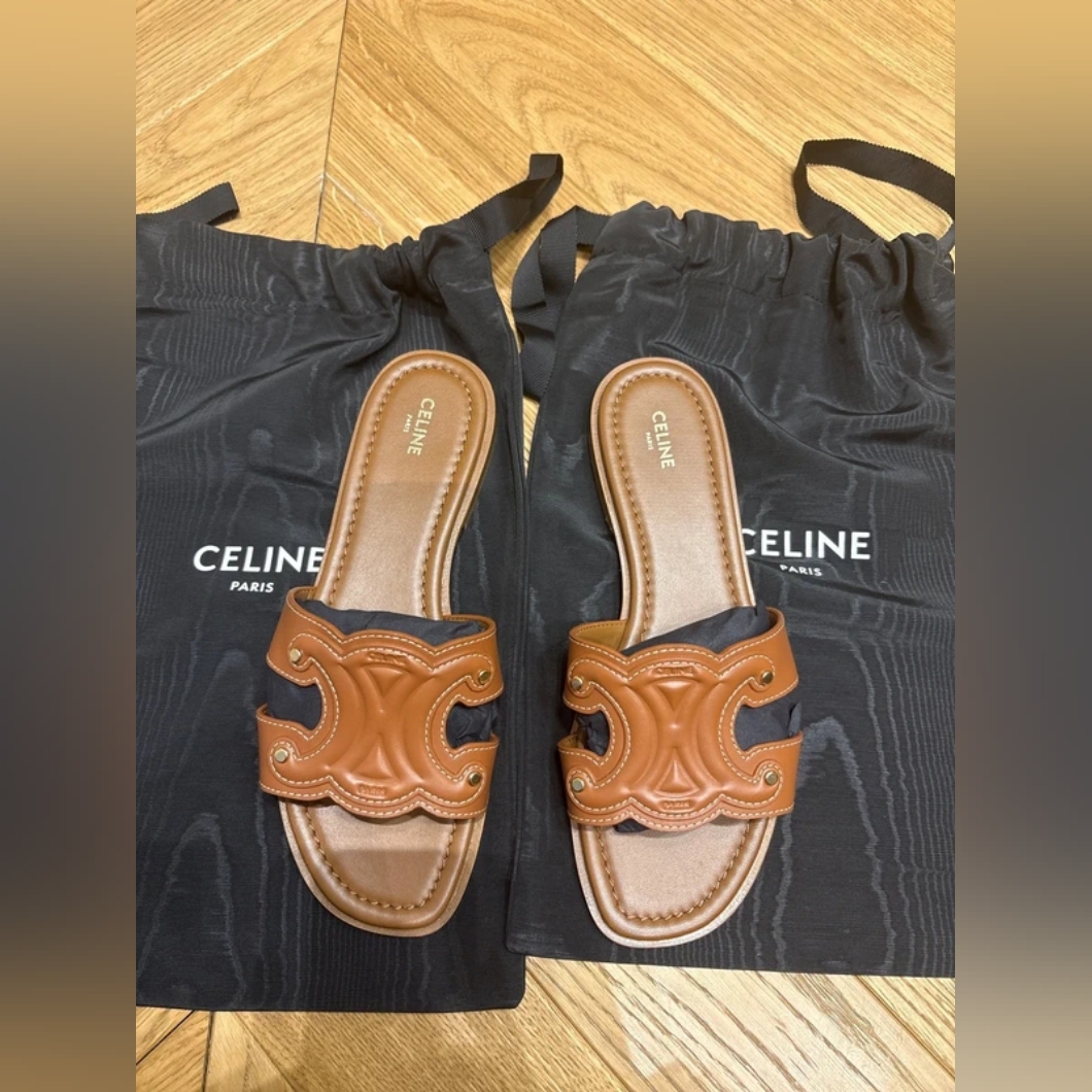 Celine Marina Mule In Calfskin